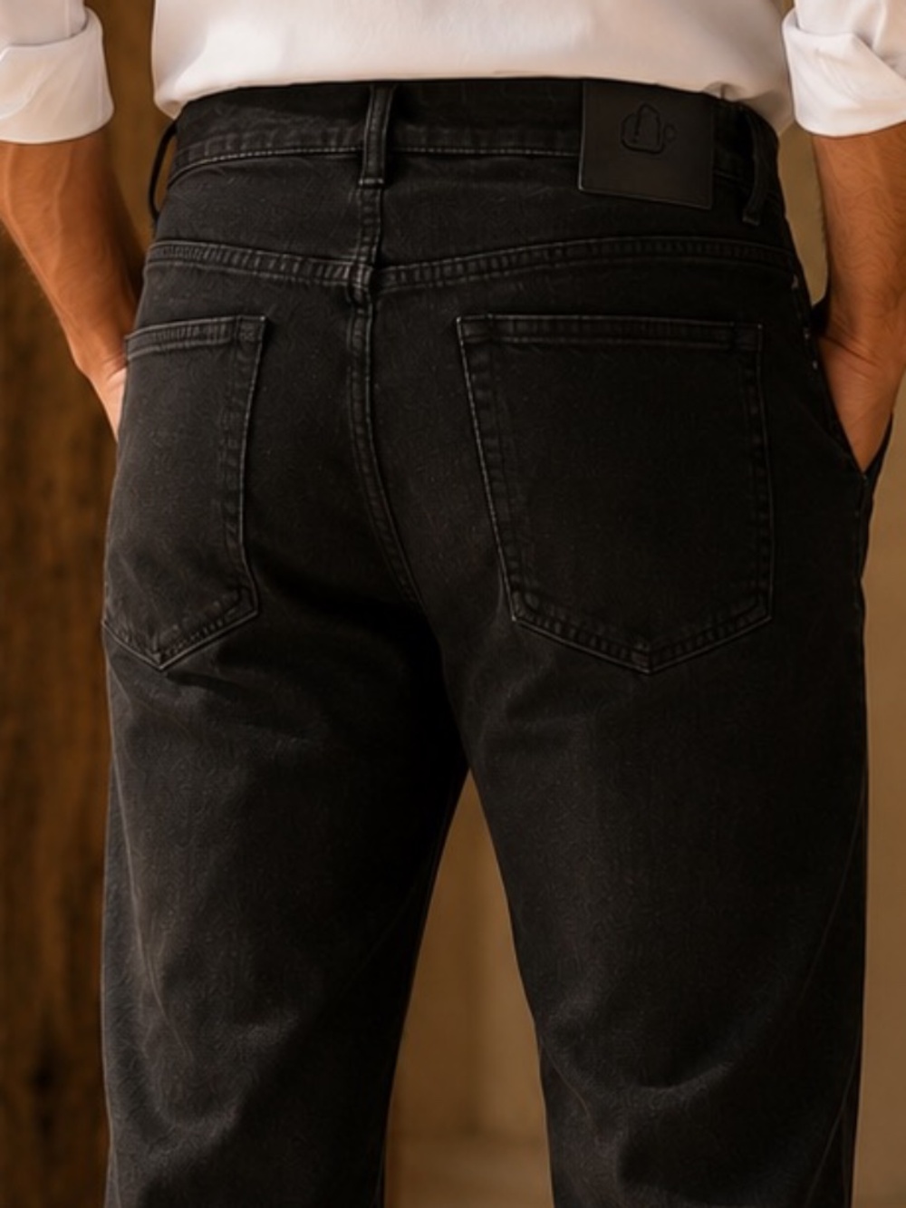 Cavalli Class Black Stretch Denim Jeans Men’s 38x31 Cotton Straight Leg